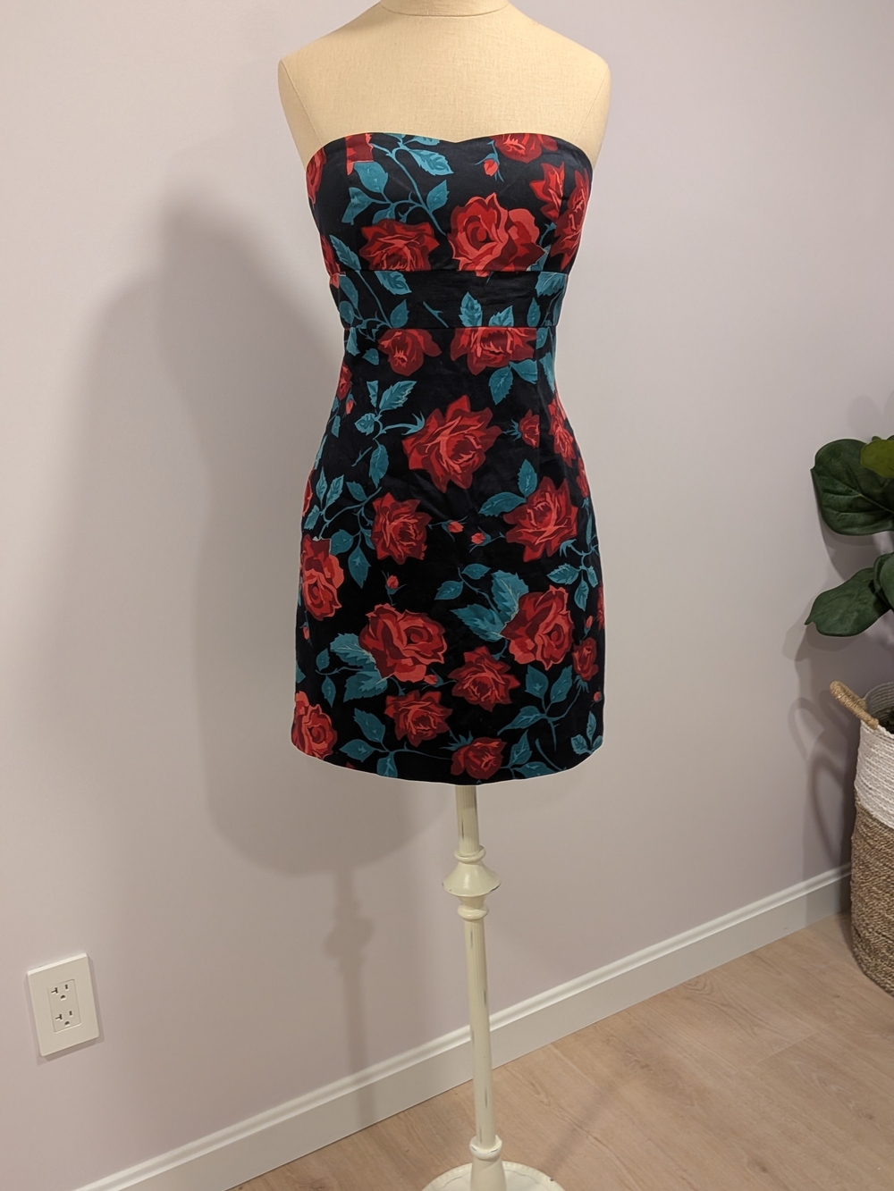 Vintage Forever 21 Rose Red Floral Mini Dress | Indie Twee Y2K 90s 00s